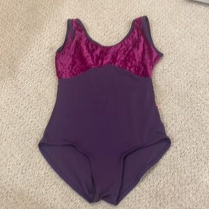 anna yumiko purple leotard